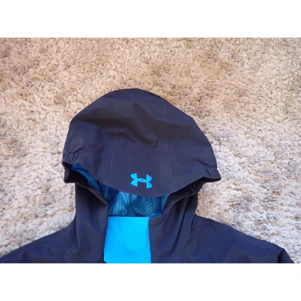Under Armour Storm Ski Jacket Youth XL Blue Black Excellent Winter‎ Park Resort
